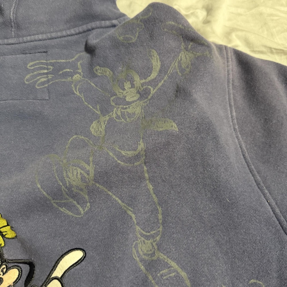 Disney Parks Hoodie Mens XL Blue Goofy Walt Disney World Full Zip Graphic - Picture 9 of 10